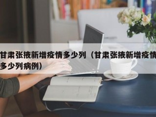 甘肃张掖新增疫情多少列（甘肃张掖新增疫情多少列病例）